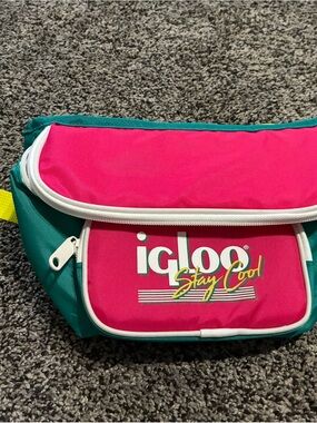 Igloo Pink & Teal Retro Zip Cooler Pouch